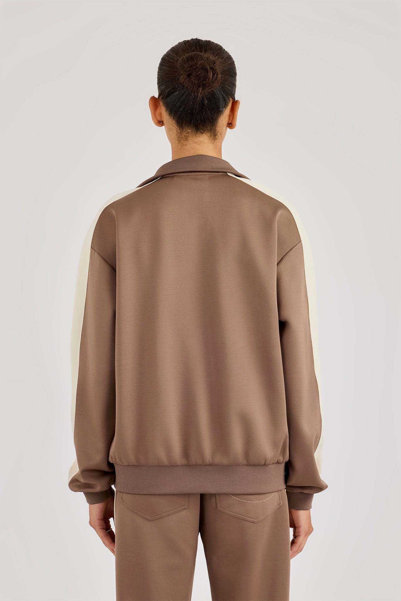 Single Taping Regular Track Jacket - Taupe