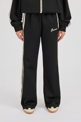 Taping Contrast Waistband Track Pant - Black