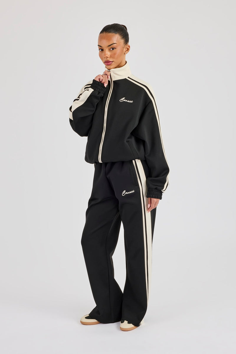 Taping Contrast Track Jacket & Pant - Black