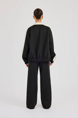 Taping Contrast Track Jacket & Pant - Black