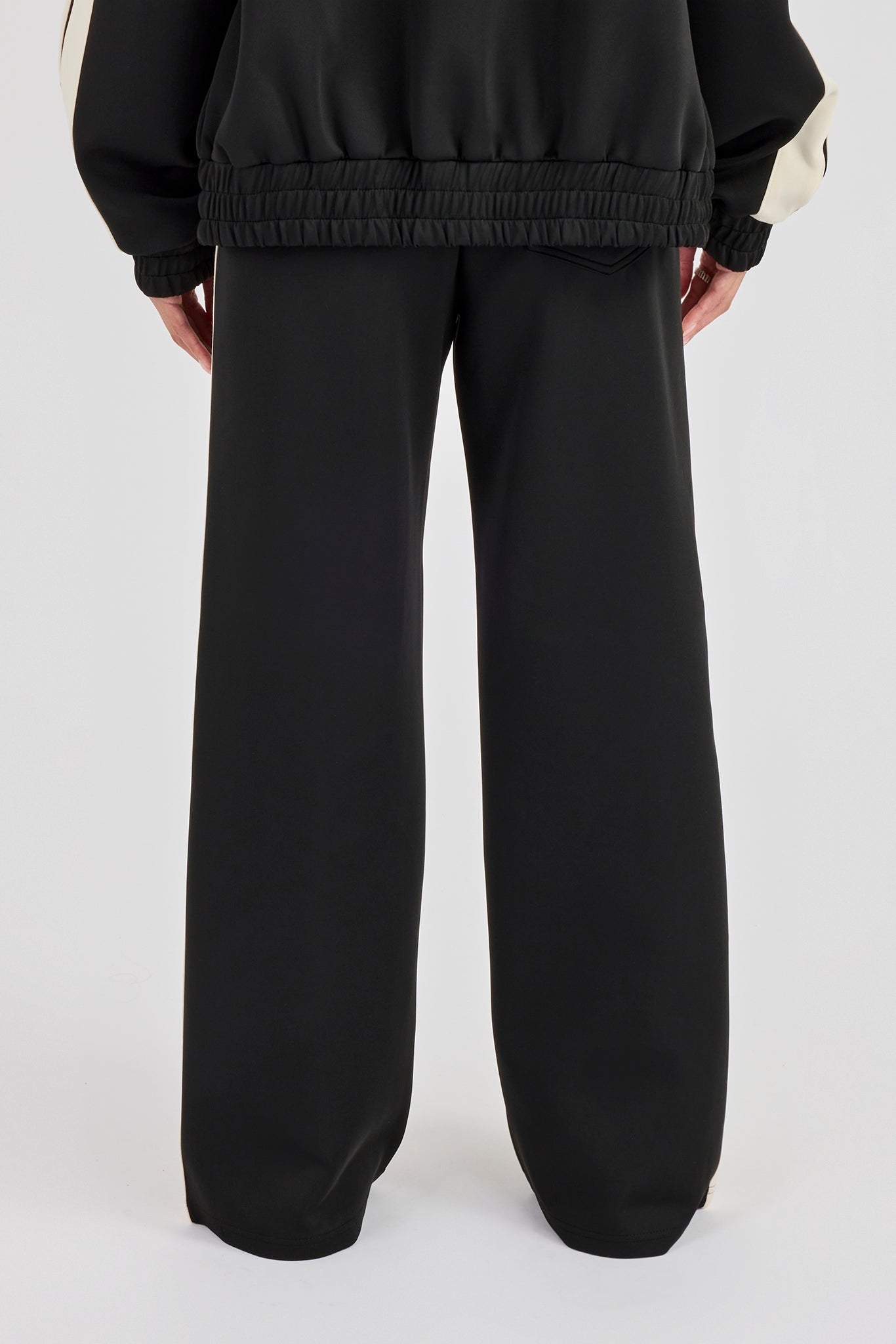 Taping Contrast Waistband Track Pant - Black
