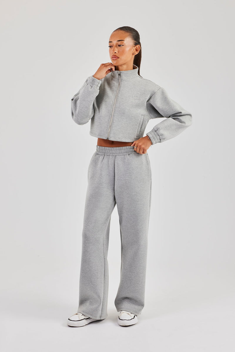 Scuba Wide Leg Jogger - Grey