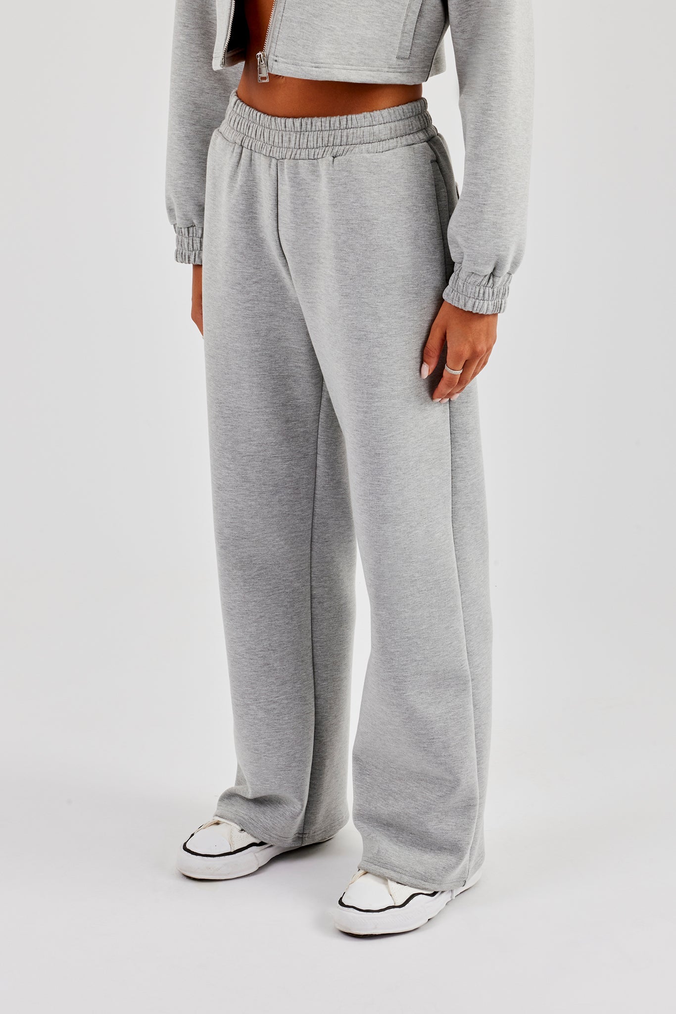Scuba Wide Leg Jogger - Grey