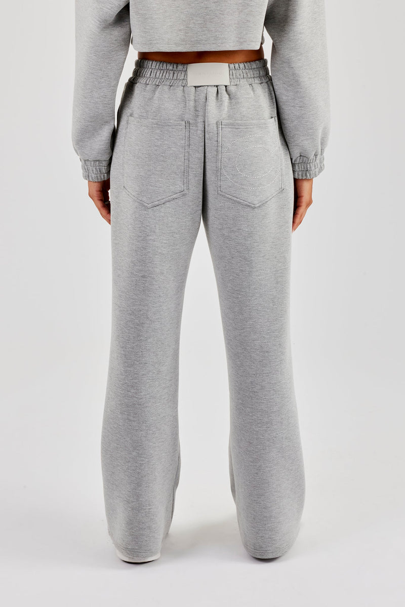 Scuba Wide Leg Jogger - Grey