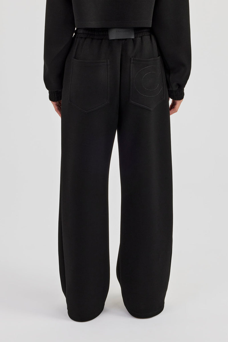 Scuba Wide Leg Jogger - Black