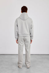 Scuba Zip Through Boxy Hoodie & Relaxed Scuba Trouser - Grey