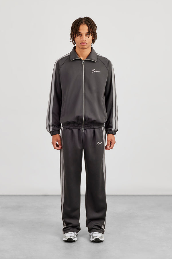 Taping Track Jacket & Relaxed Track Pant - Charcoal