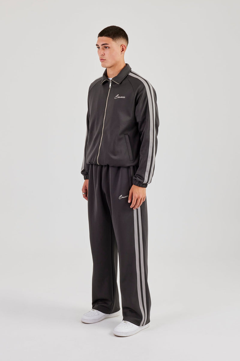 Taping Track Jacket & Relaxed Track Pant - Charcoal