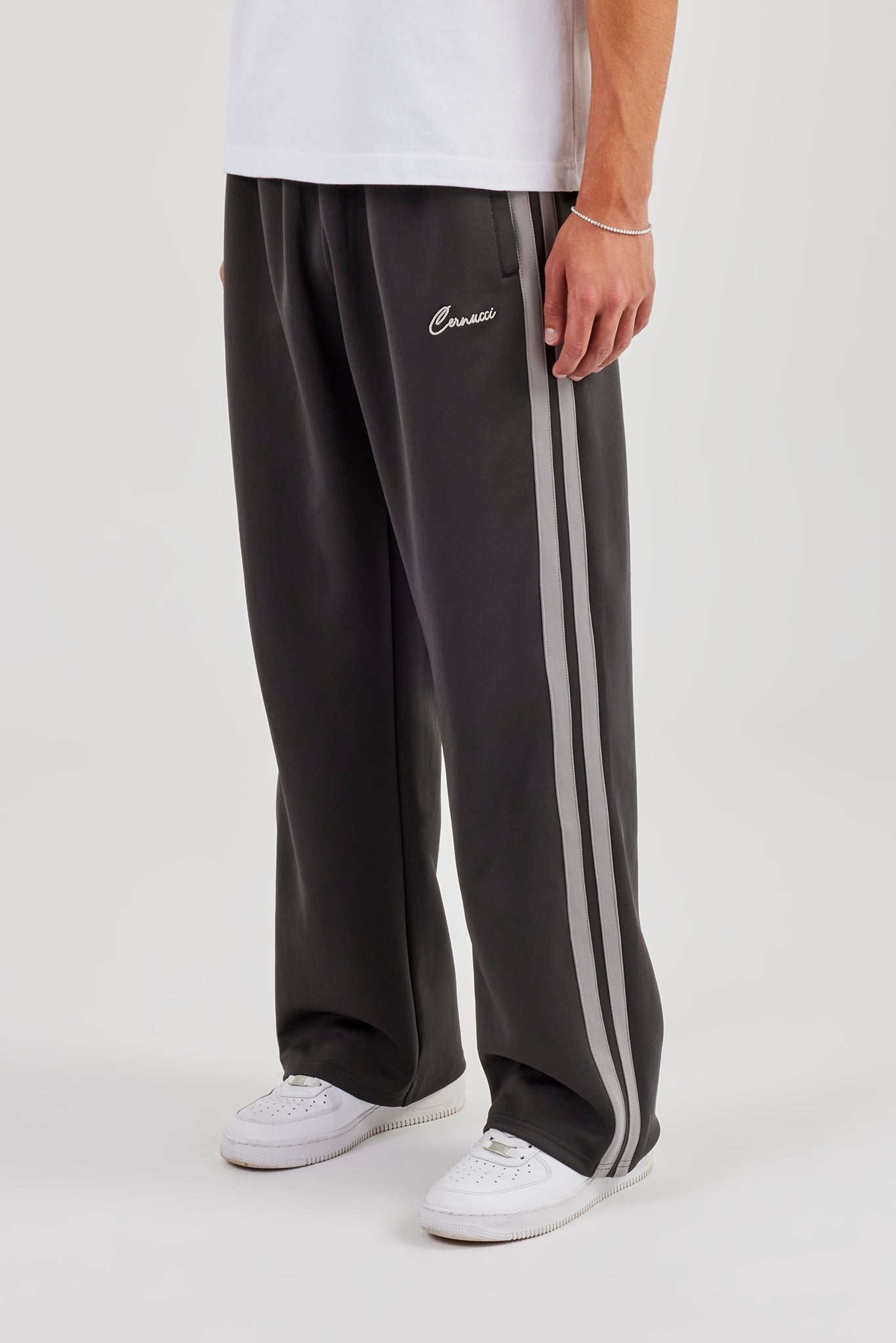 Relaxed Taping Track Pant - Charcoal