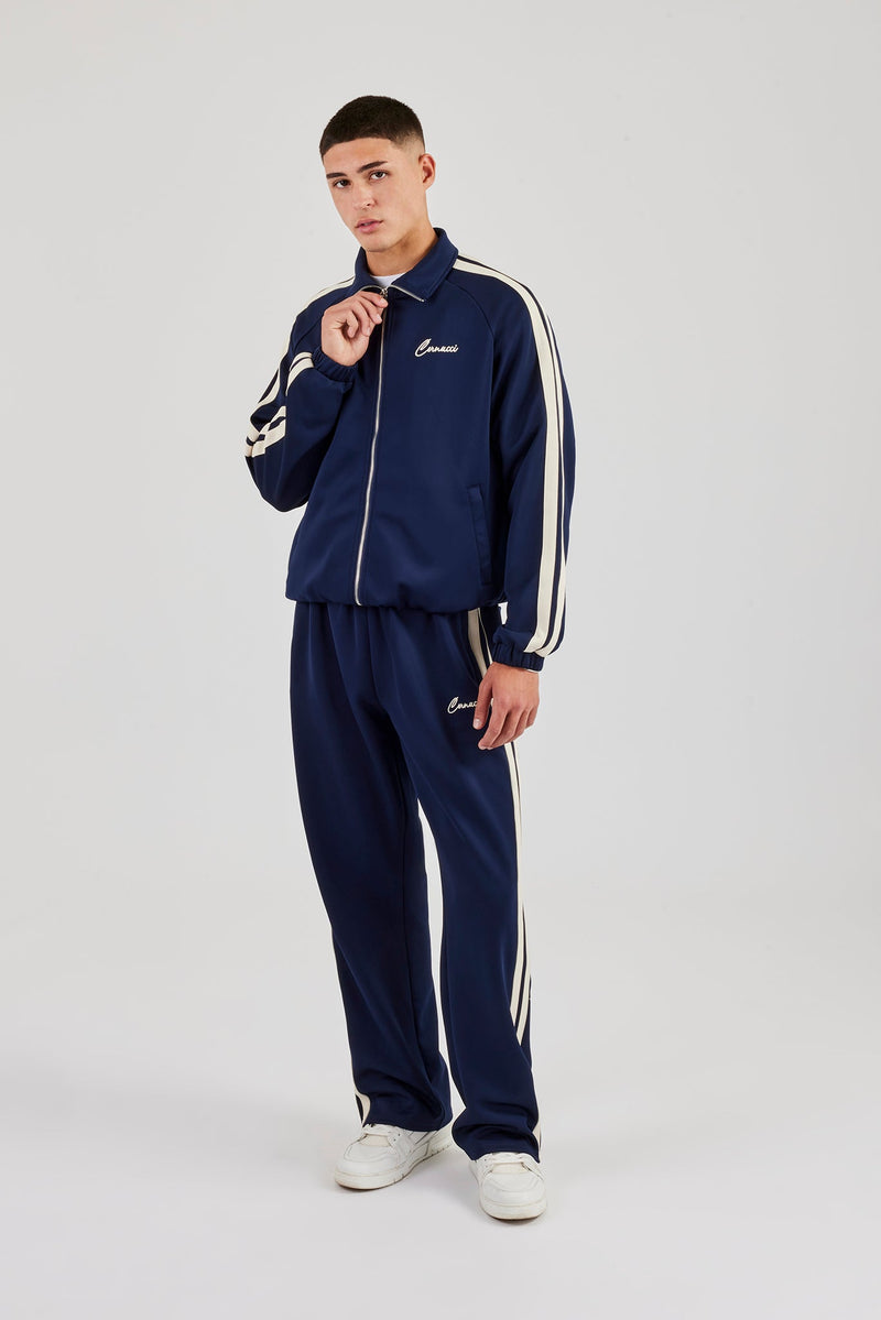Taping Track Jacket & Relaxed Track Pant - Navy Blue