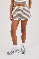Double Stripe Soft Touch Short - Blue