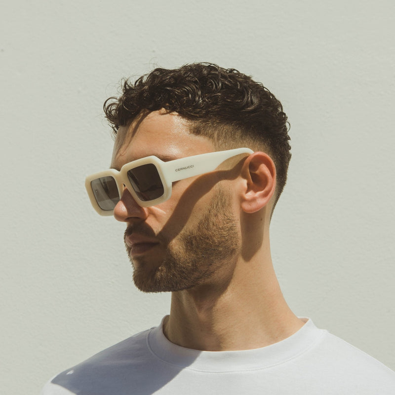 Square Sunglasses - Ecru