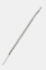 Double Figaro & Franco Bracelet - 3mm - White