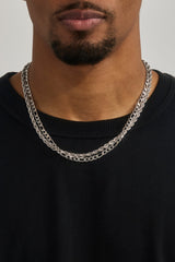 Double Rope & Figaro Chain - 5mm - White