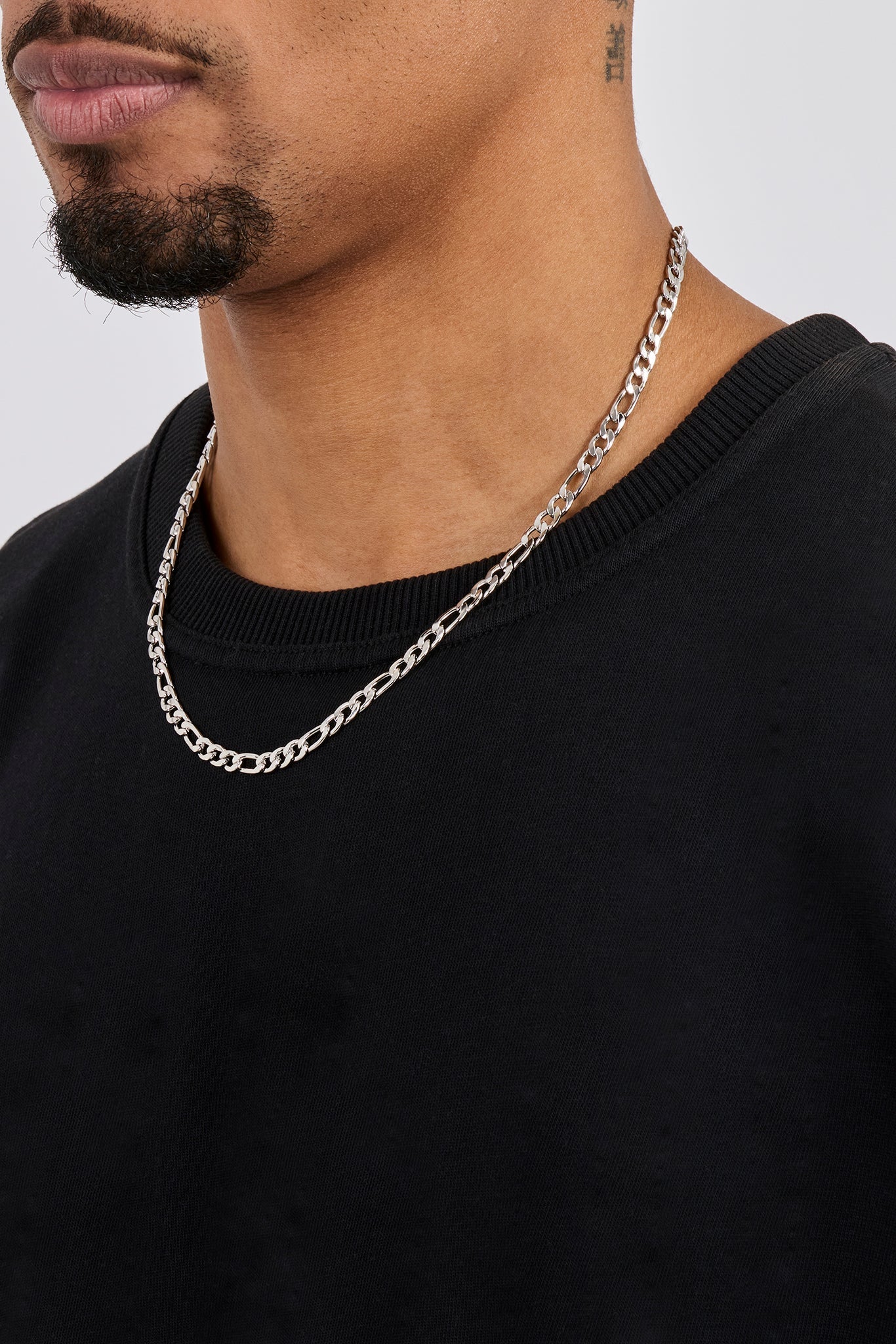 Polished Figaro Chain - 5mm - White