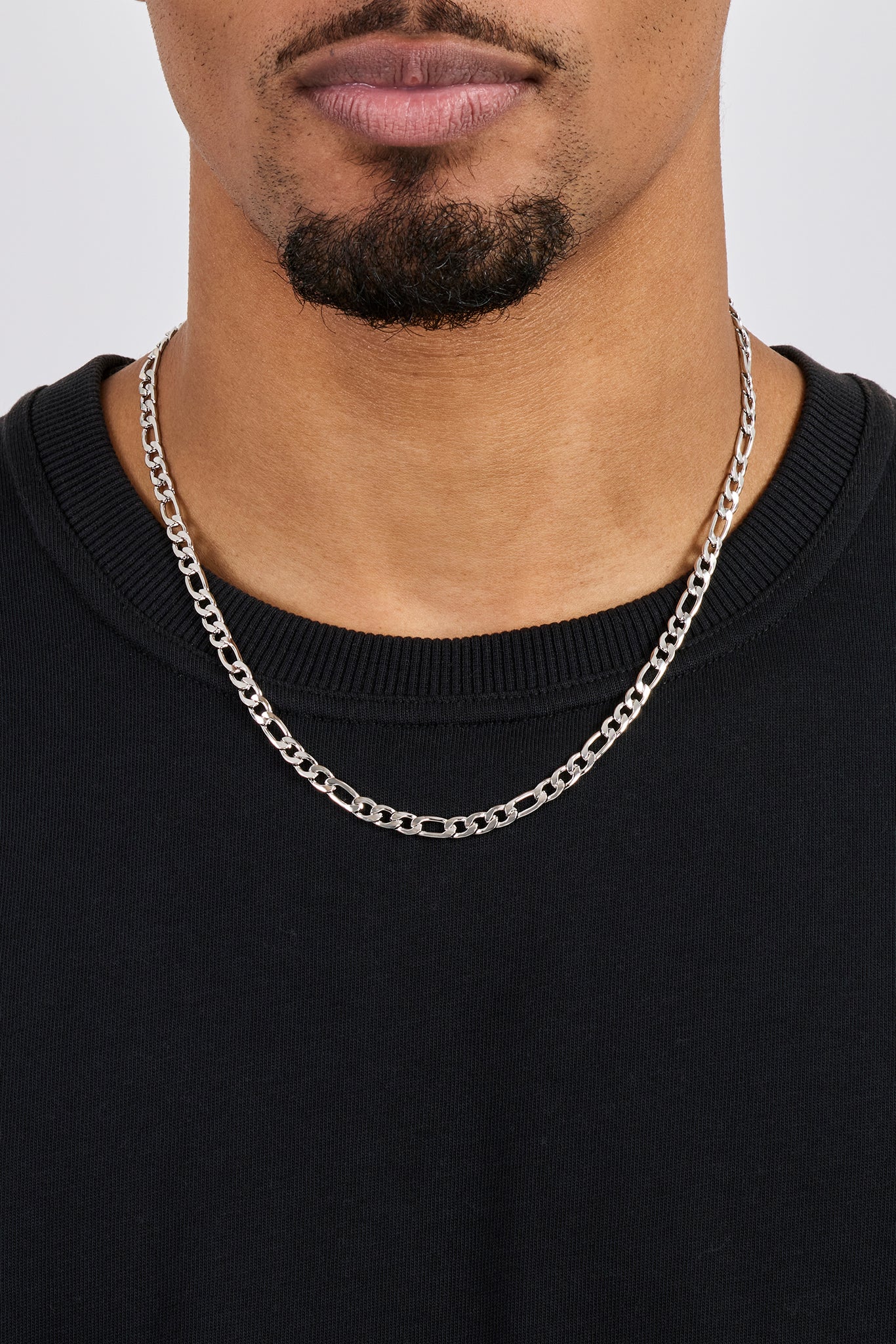 Polished Figaro Chain - 5mm - White