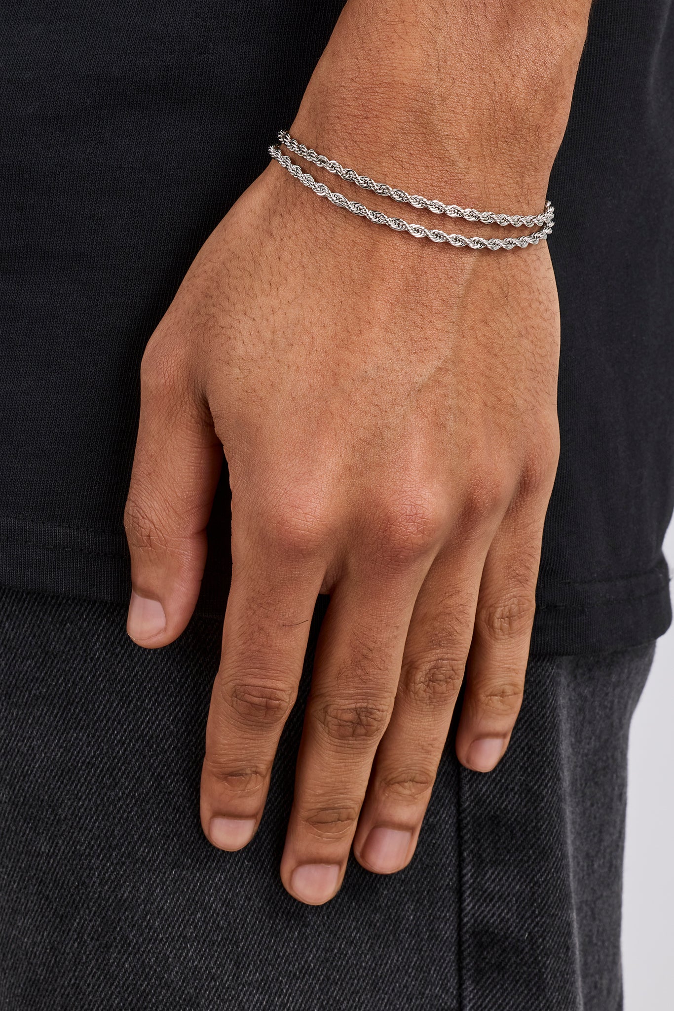 Double Rope Bracelet - 6mm - White