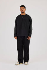 Twill Relaxed Fit Trouser - Black