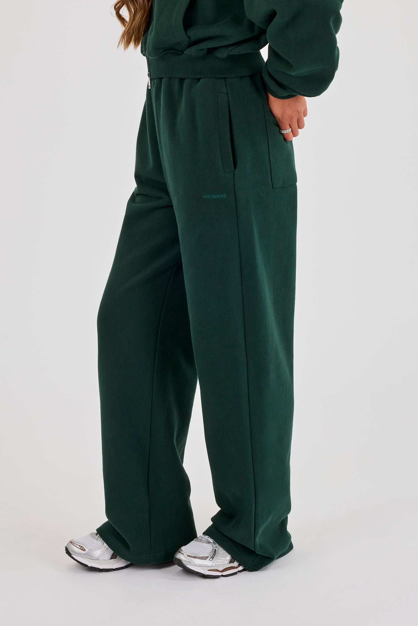 Wide Leg Jogger - Alpine Green