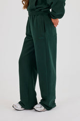 Wide Leg Jogger - Alpine Green