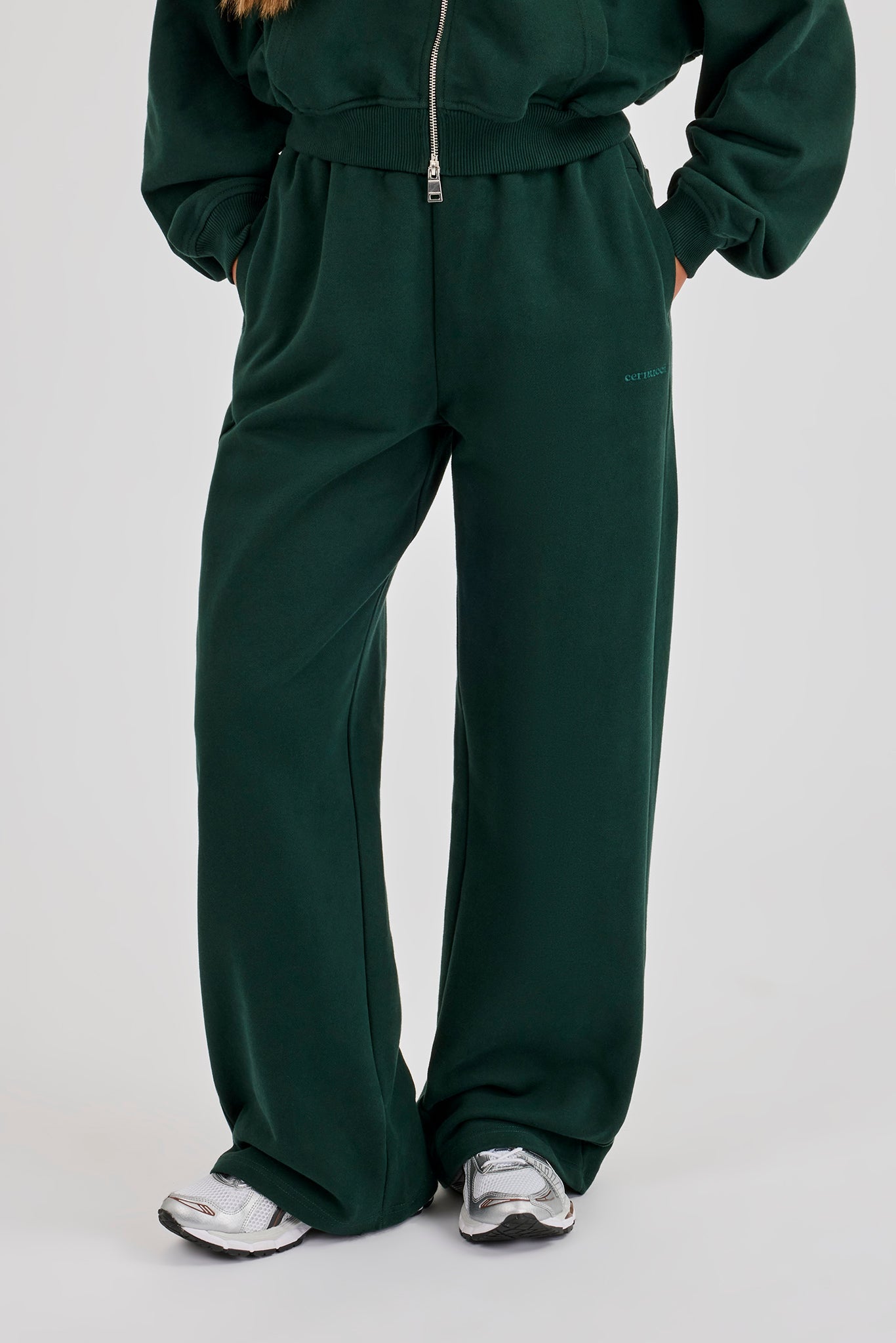 Wide Leg Jogger - Alpine Green