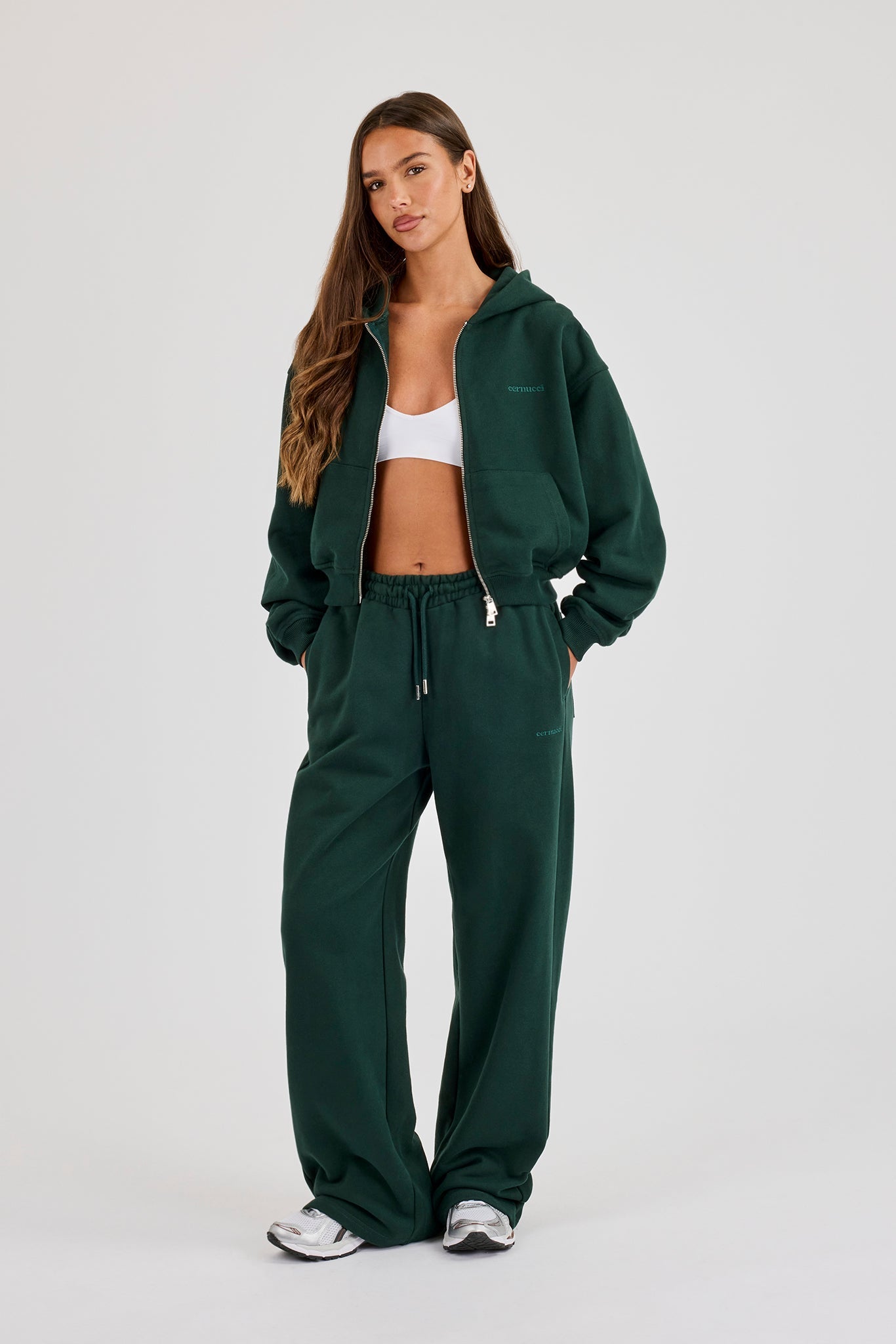 Wide Leg Jogger - Alpine Green