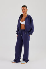 Wide Leg Jogger - Navy