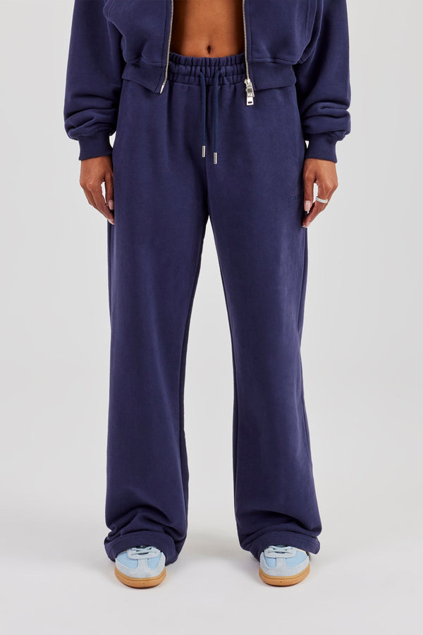 Wide Leg Jogger - Navy