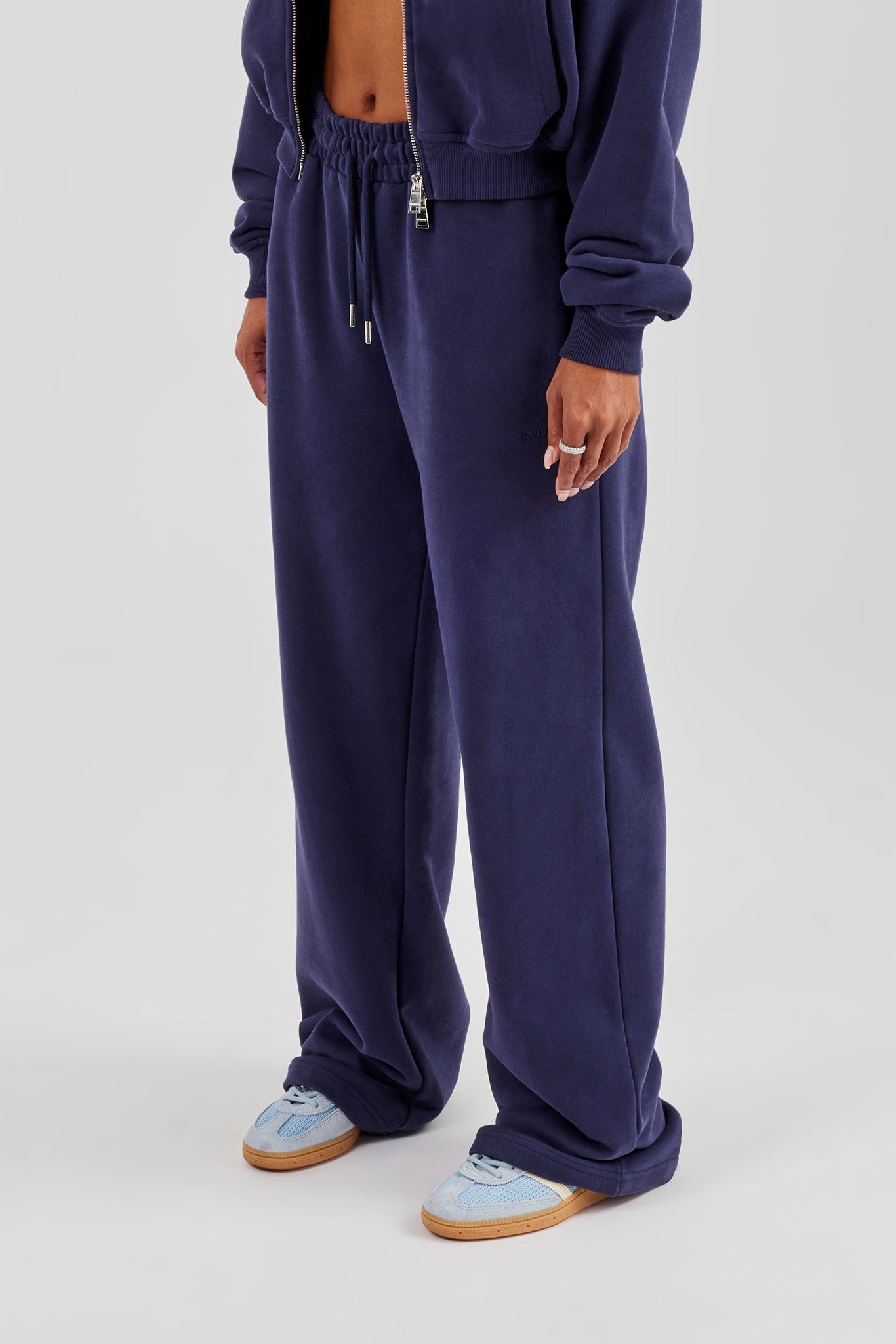Wide Leg Jogger - Navy