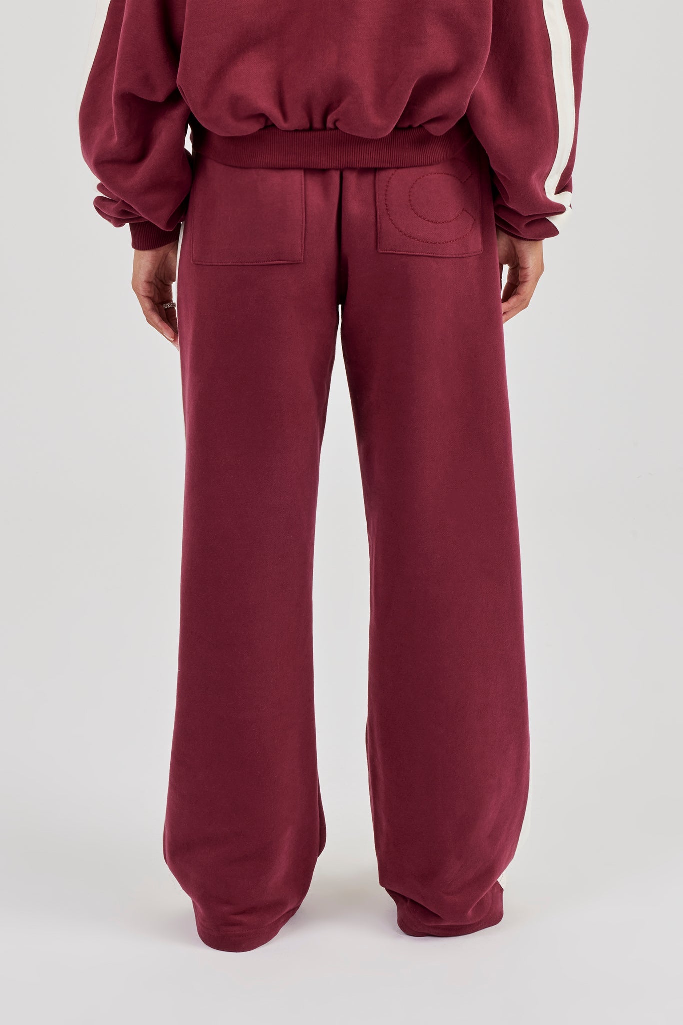 Rhone Alpes Wide Leg Jogger - Burgundy