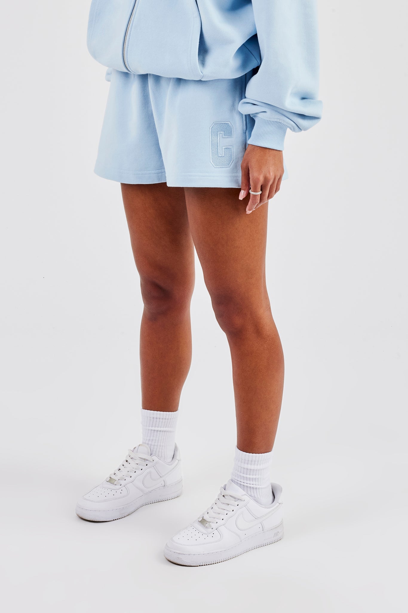 Embroidered C Short - Blue