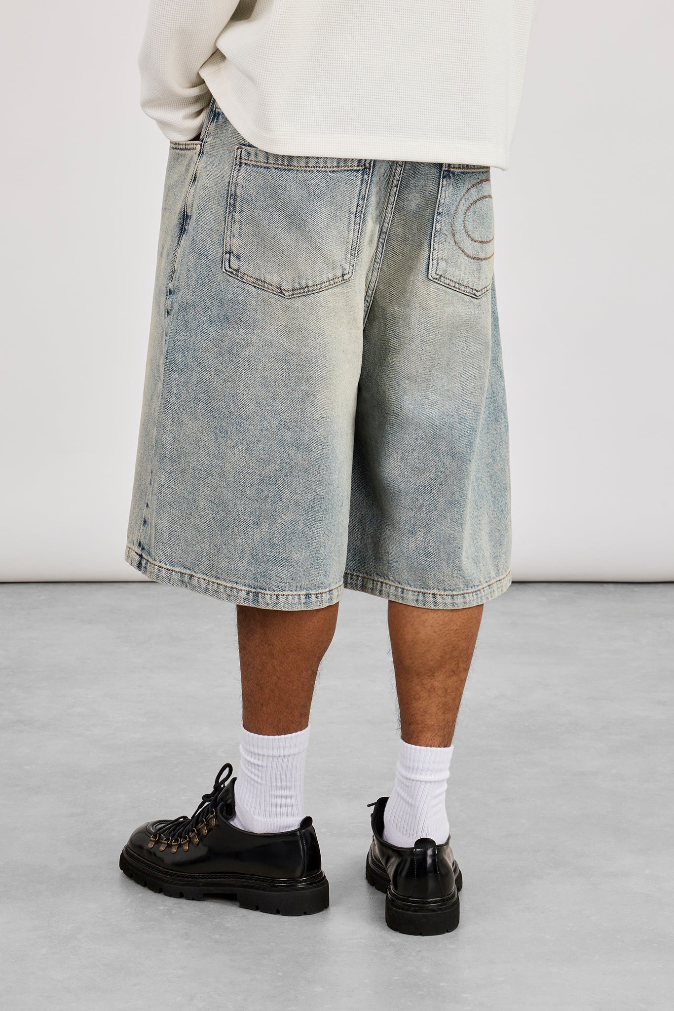 Denim Baggy Jort - Antique Wash