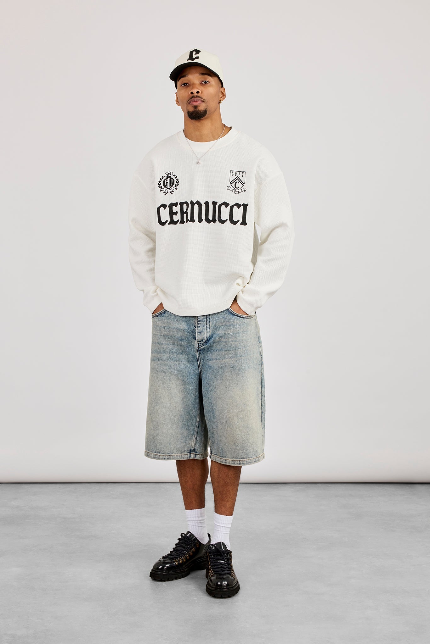 Denim Baggy Jort - Antique Wash