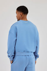 Sweater With Micro Branding - Riviera Blue