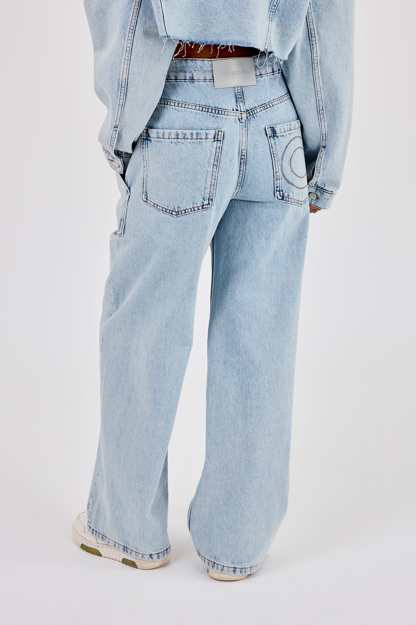 Baggy Pocket Detail Jean - Light Blue