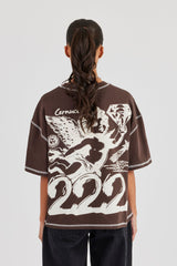 222 Cherub Oversized T-Shirt - Chocolate