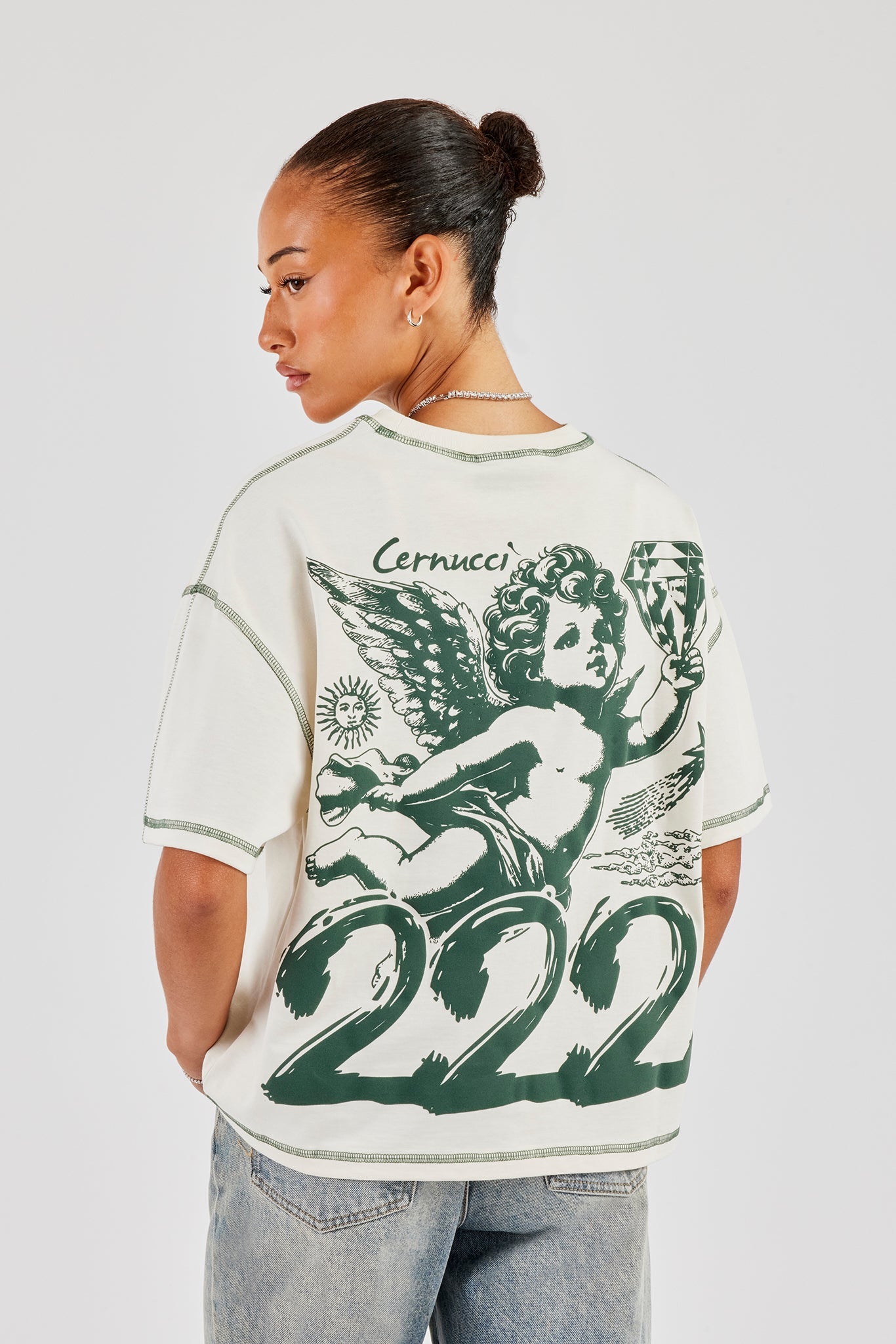 222 Cherub Oversized T-Shirt - Off White