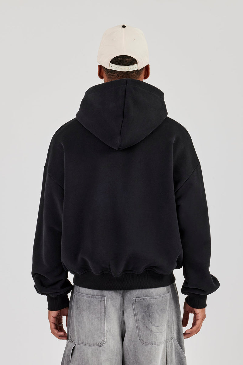 Mens Boxy Hoodie - Black