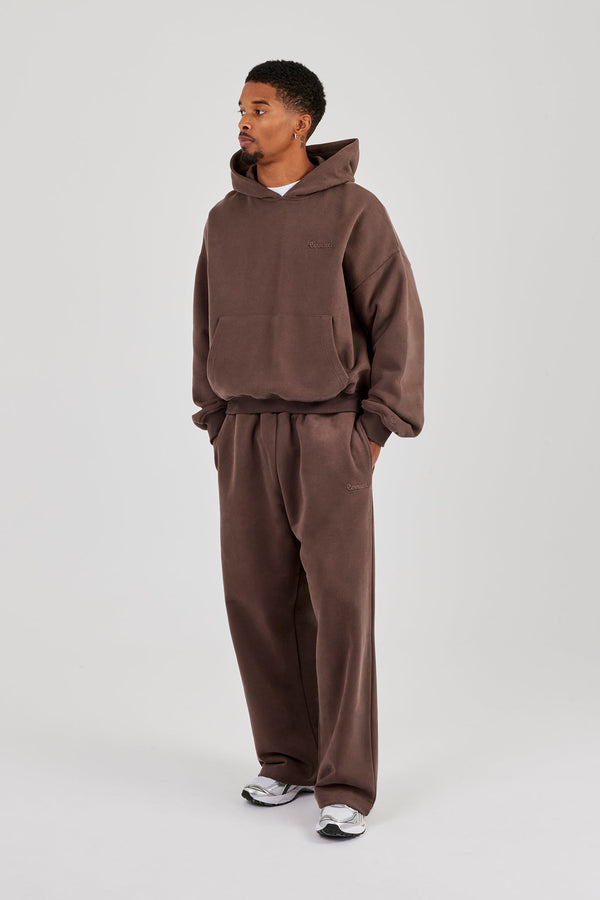 Mens Boxy Hoodie - Coffee