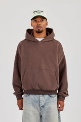 Mens Boxy Hoodie - Coffee