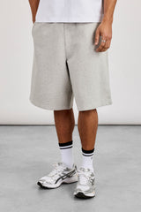 Embroidered Jersey Jort - Grey Marl