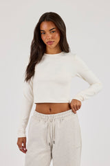 Peached Long Sleeve Top - Off White