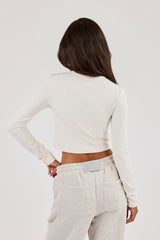 Peached Long Sleeve Top - Off White