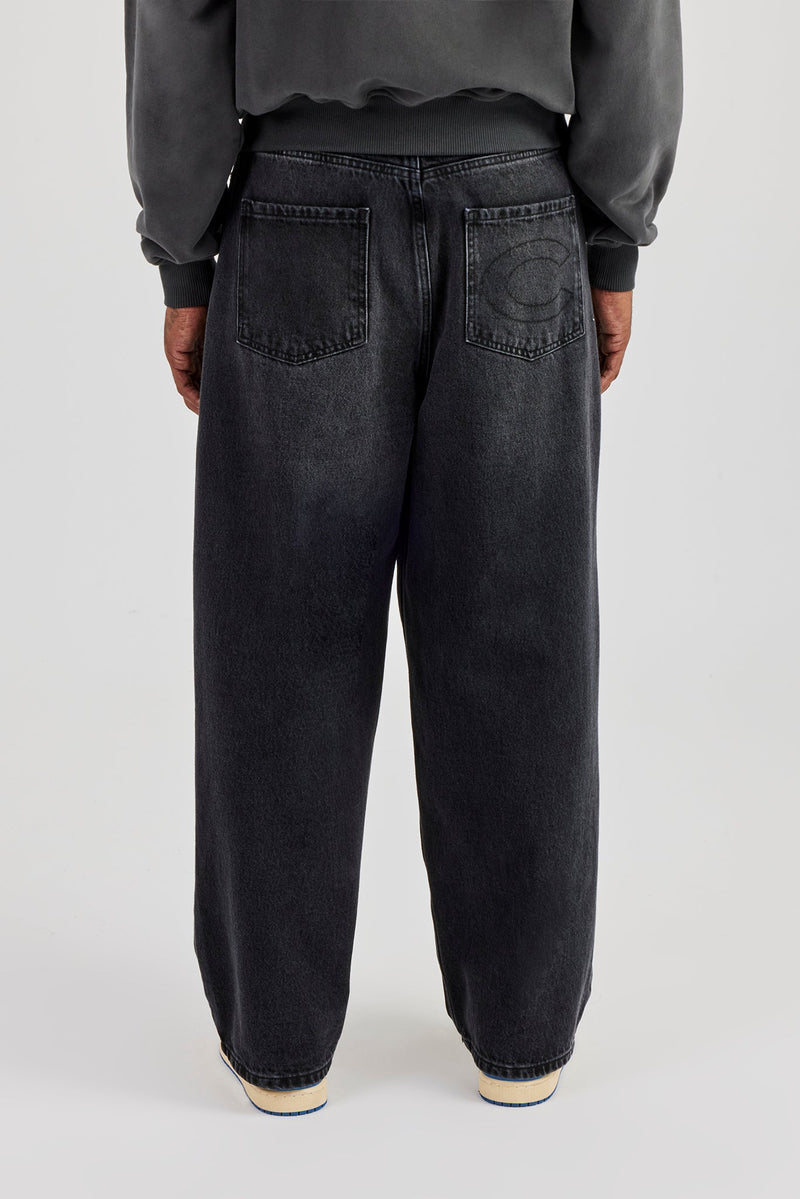 Super Baggy Jeans - Washed Black