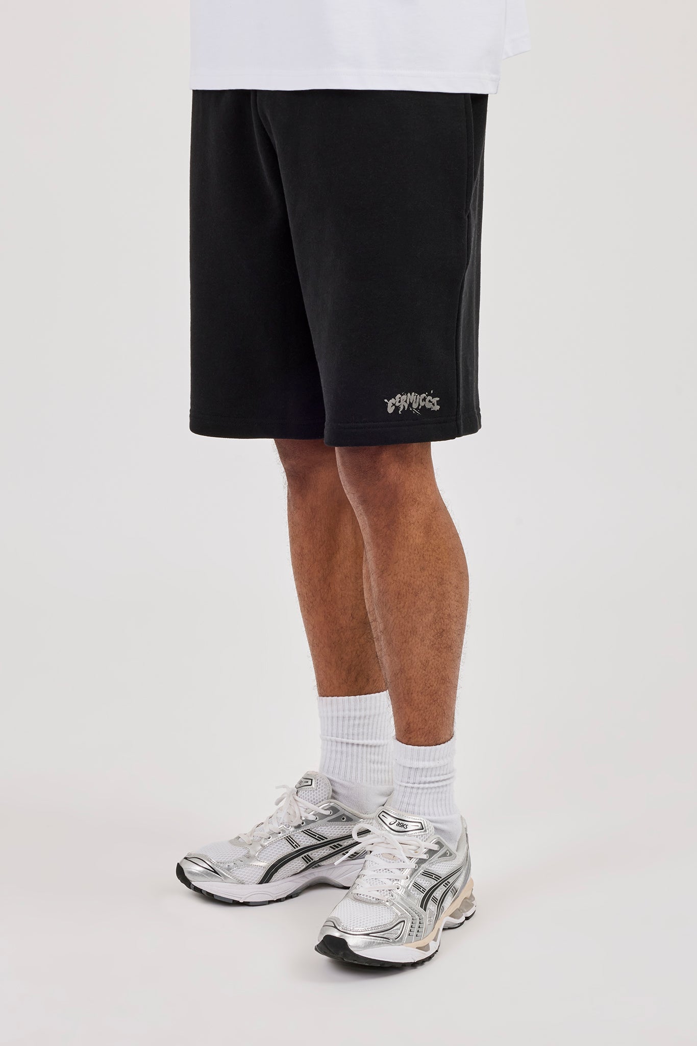 Cernucci Puff Print Relaxed Shorts - Black