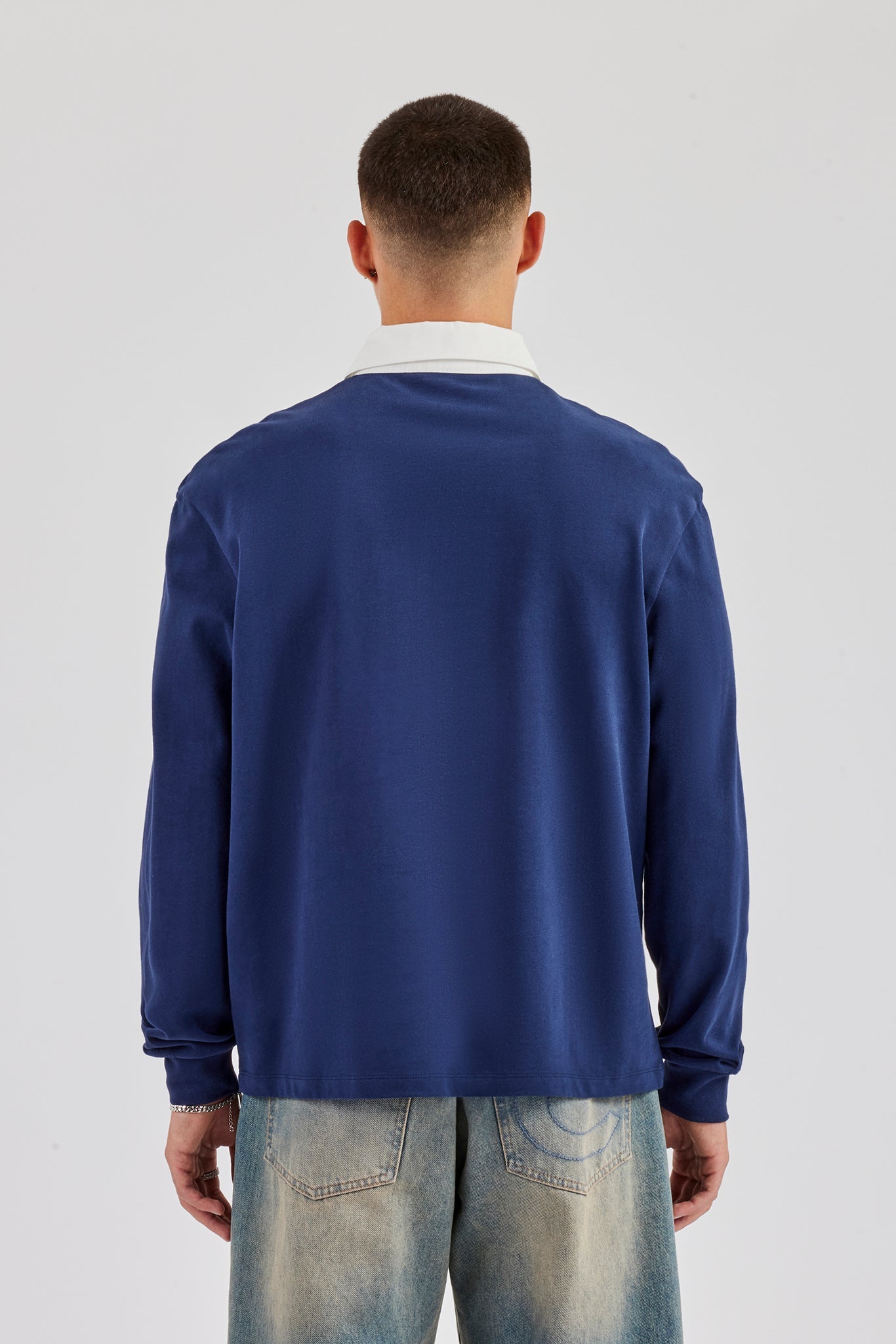 Rugby Polo Top - Navy Blue