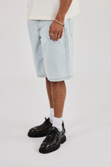Denim Bermuda Jorts - Bleach Wash