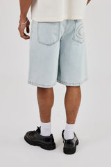 Denim Bermuda Jorts - Bleach Wash