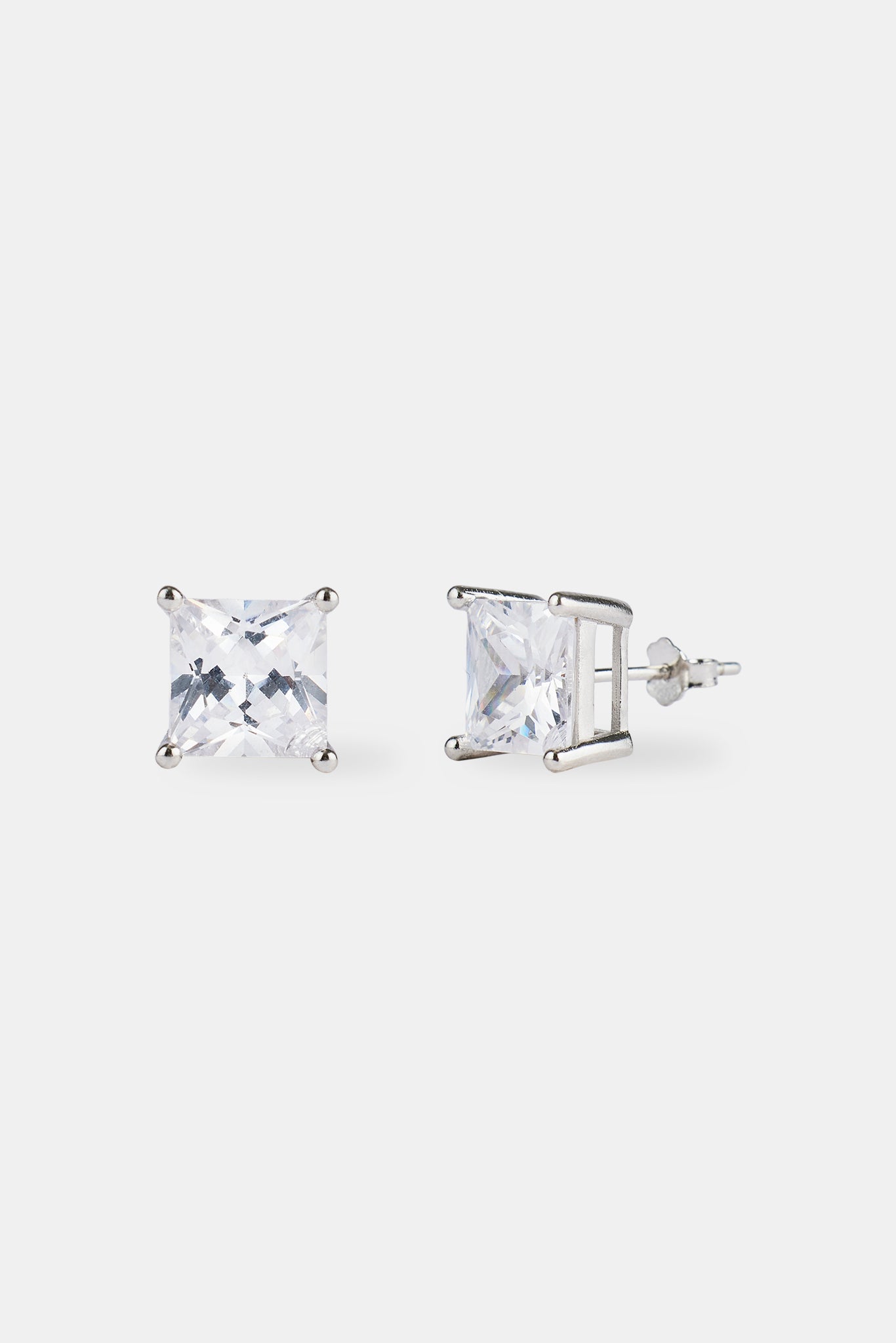 8mm Iced Stud Earrings