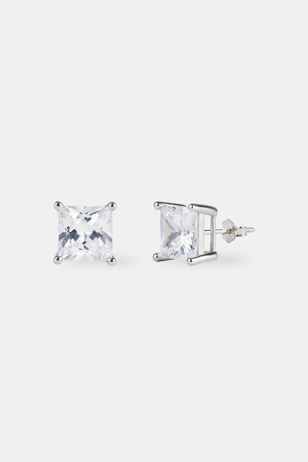 8mm Iced Stud Earrings